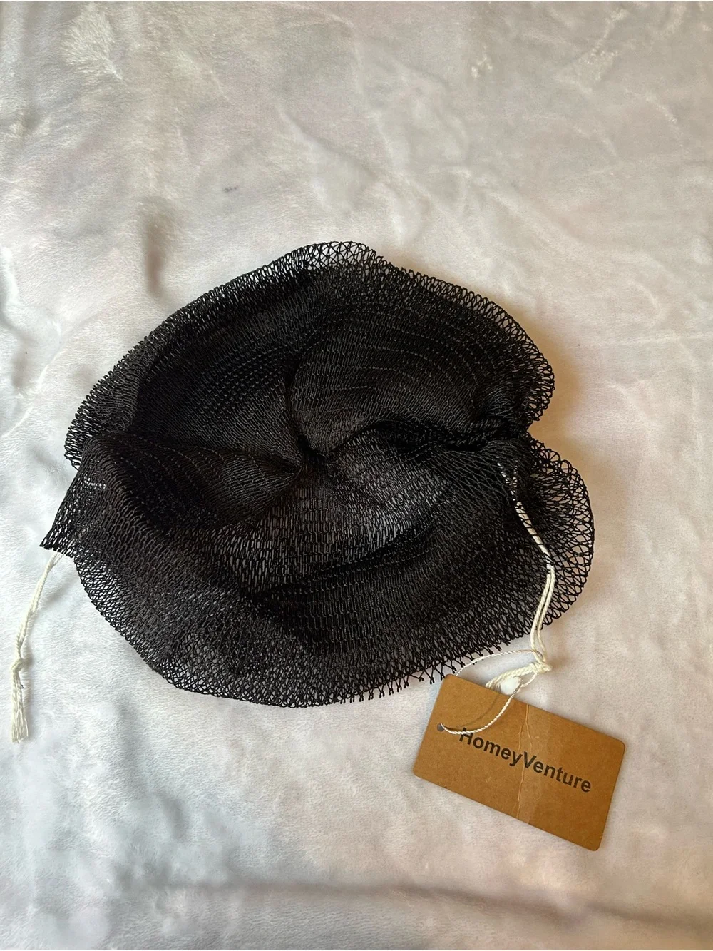 Black Satin Sleep Cap with Breathable Mesh Liner
